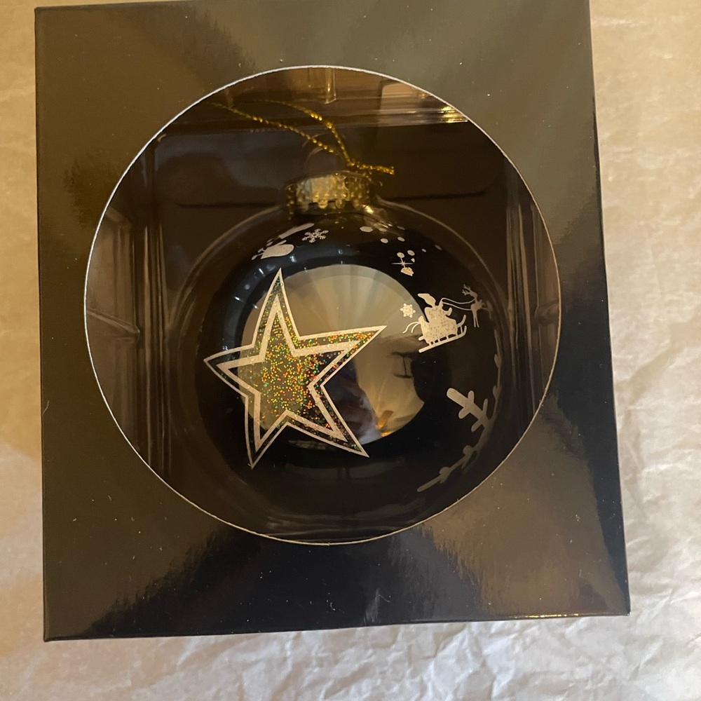 Dallas Cowboys Ornament 3" glass ball The Memory Company Christmas NFL Gift New